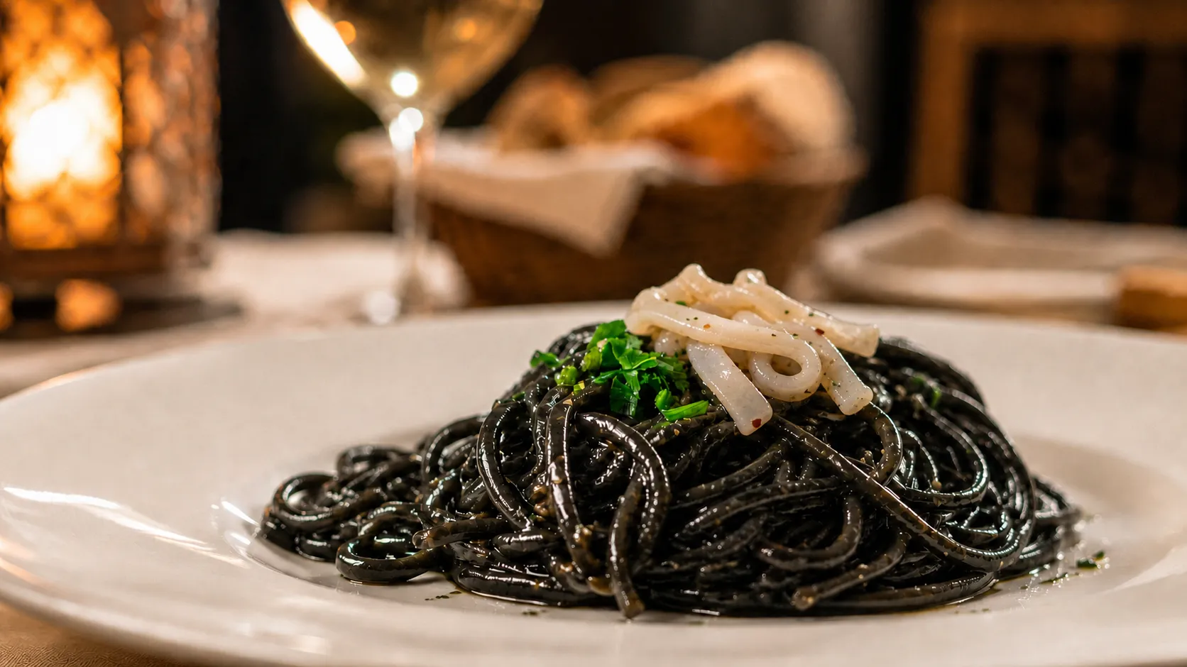 Tagliolini al nero di seppia