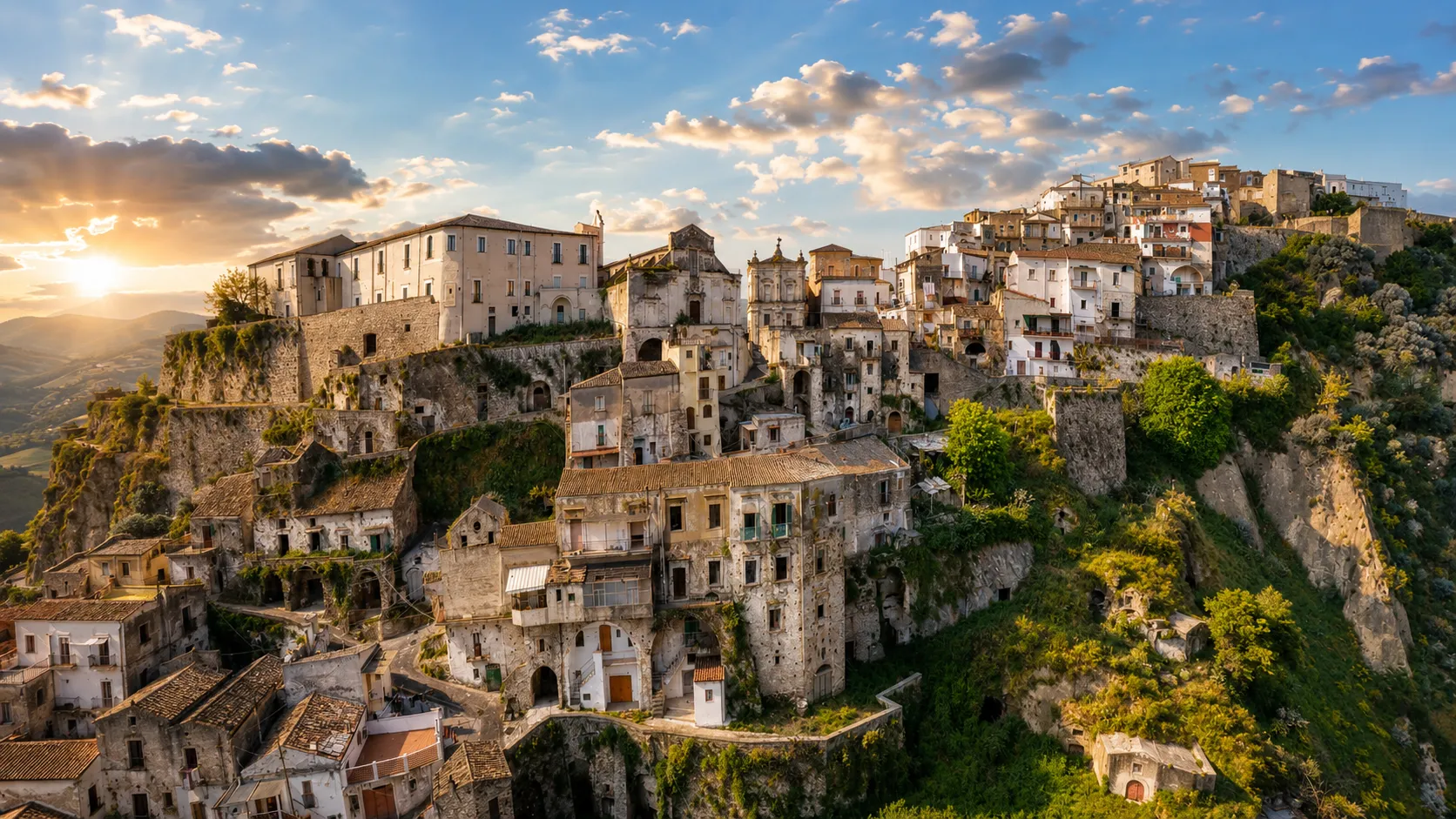 View over the old town of Tursi